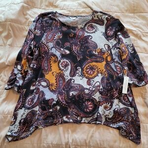 NWT Zac & Rachel Paisley Blouse